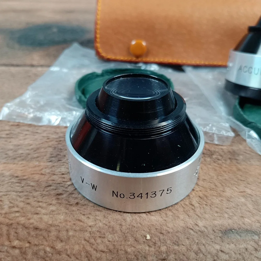 Accura Aux Lens Set Wide Angle Telephoto V-W Silver Black Excellent With Case